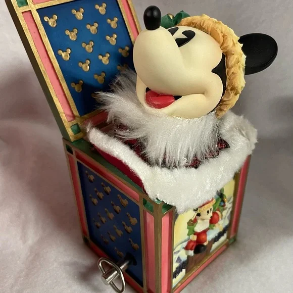 Enesco Red Mickey Mouse Musical Box - Picture 1 of 6